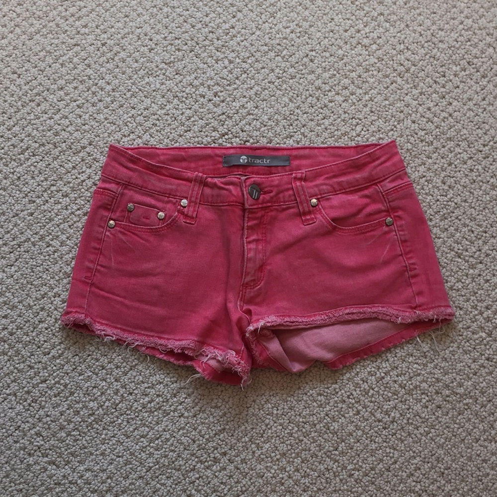 Women’s Pink Tractr Cutoff Shorts